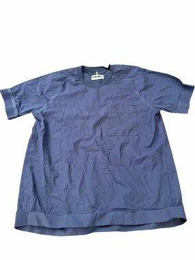 OAMC FARFETCH Cotton Navy Short Sleeve Casual Shirt Mens SZ XL Made in Portugal